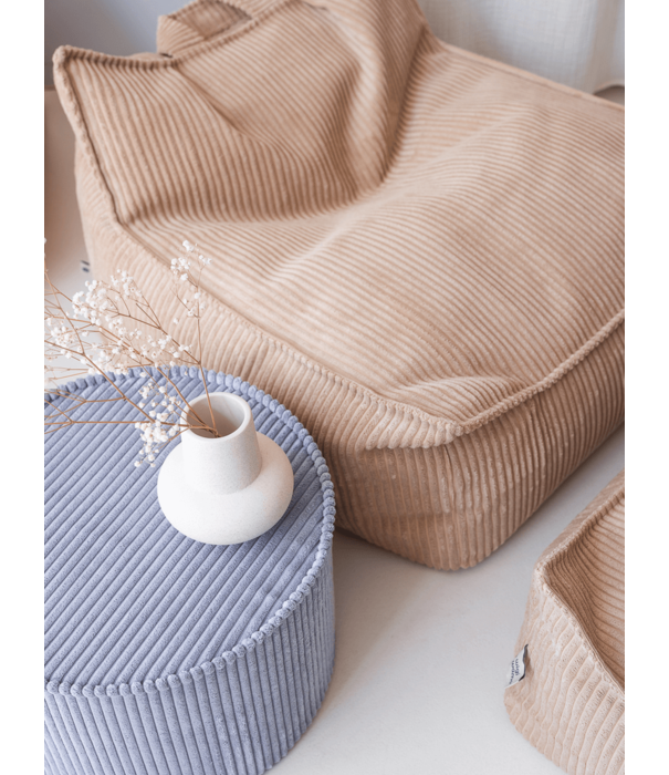 WigiWama Beanie - Sitzsack - Brown Sugar - braun - EPS-Perlen - gerippter Samt