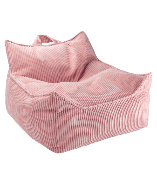 WigiWama Beanie - Beanbag - Pink Mousse - rose - perles EPS - velours côtelé