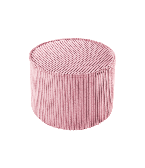 WigiWama Poofy - Kinderpoef - Pink Mousse - roze - ribfluweel