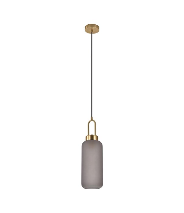 Duverger® Pendant - Hängeleuchte - Zylinder - Rauchglas - Kupfer - 1 Lichtpunkt