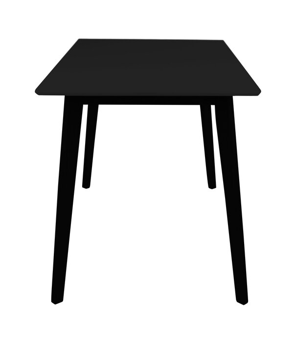 Duverger® Eraser - Table de repas - rectangulaire - MDF - hévéa - noir