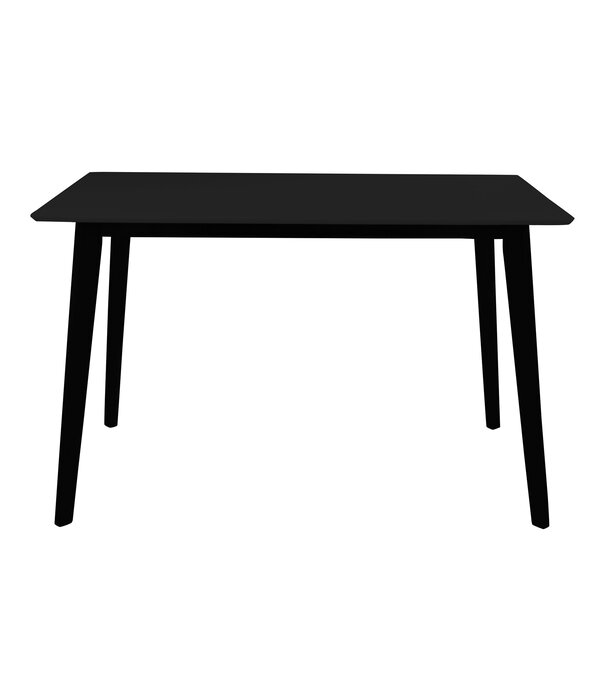 Duverger® Eraser - Table de repas - rectangulaire - MDF - hévéa - noir