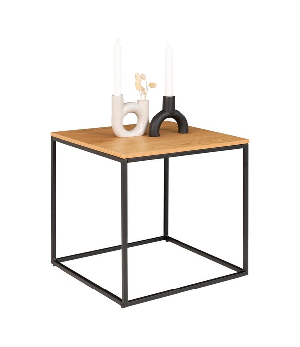 Duverger® Scandibasic - Table basse - aspect chêne - panneau mélaminé - 45x45x45cm