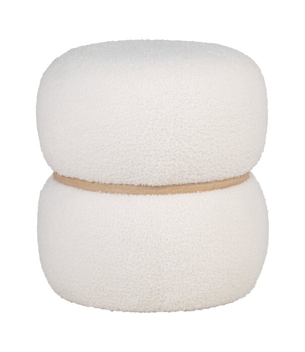 Duverger® Marshmallow - Hocker - Bouclé - weiß