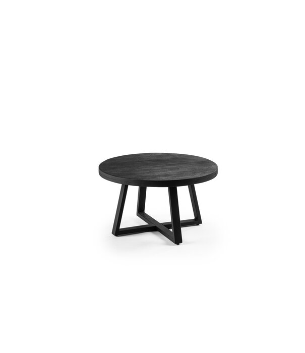 Duverger® Black - Table basse - acacia - noir - rond - 60cm