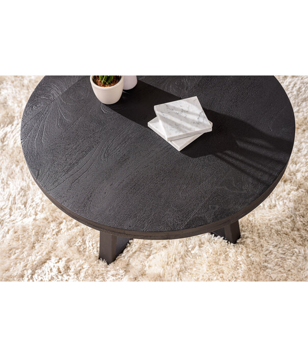 Duverger® Black - Salontafel - acacia -zwart - rond - 60cm