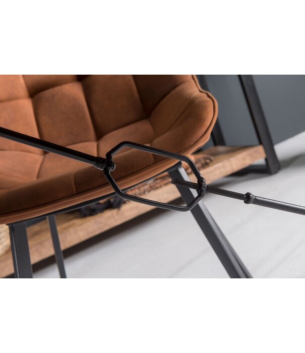 Duverger® Robust - Eettafel - 200cm - mangohout naturel - zwart gecoat staal - rechthoekig