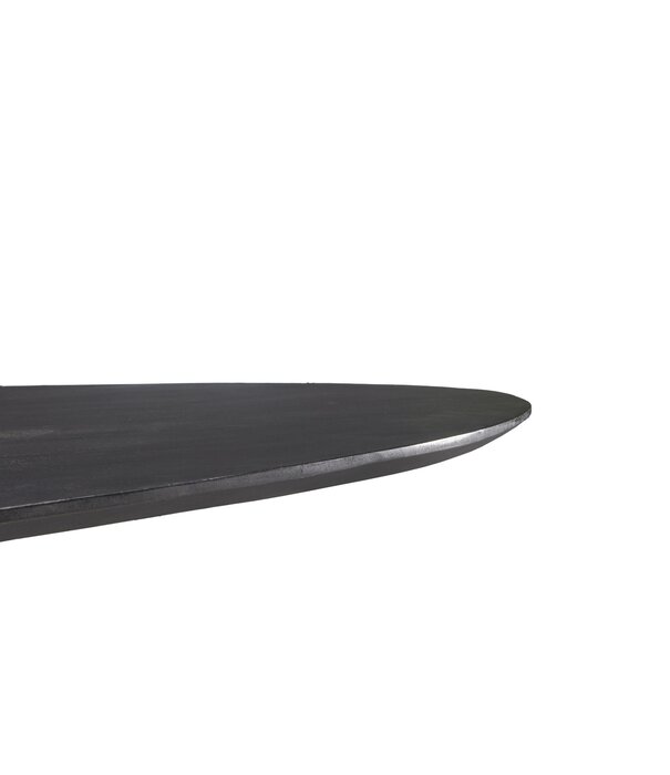 Duverger® Nordic - Esstisch - Akazie - schwarz - 210cm - oval - Spinnenbein - beschichteter Stahl