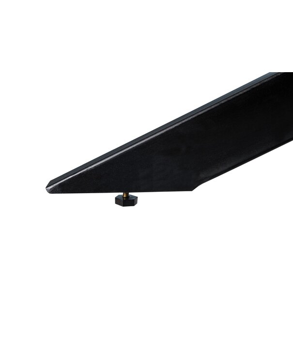 Duverger® Nordic - Table de salle à manger - acacia - noir - 210cm - ovale - pied araignée - acier laqué