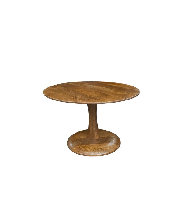 Duverger® Scandi-design - Table basse - ronde - 60cm - marron - bois de manguier - massif - pied central