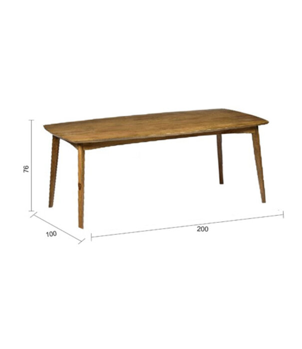 Duverger® Nostalgic retro - Eettafel - mangohout - bruin - L 200cm