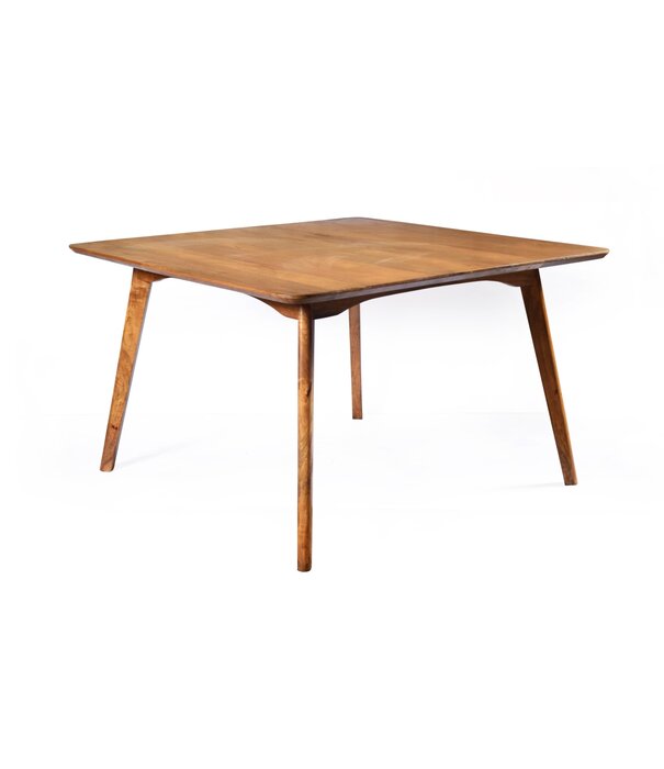 Duverger® Nostalgic retro - Table de salle à manger - bois de manguier - marron - L 120cm - carrée