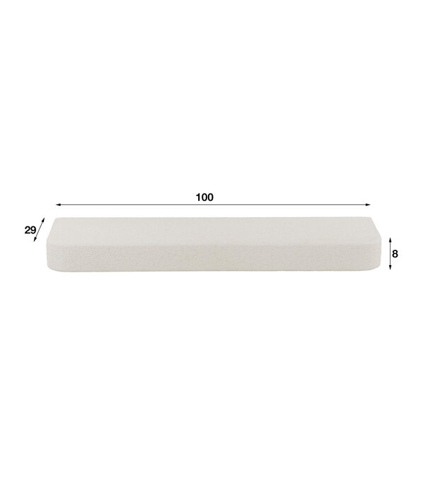 Duverger® Alabaster - Wandregal - 100cm - Marmorverbundstoff - weiß - aufhängbar