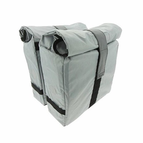 Beck Dubbele Fietstas Roll Silver