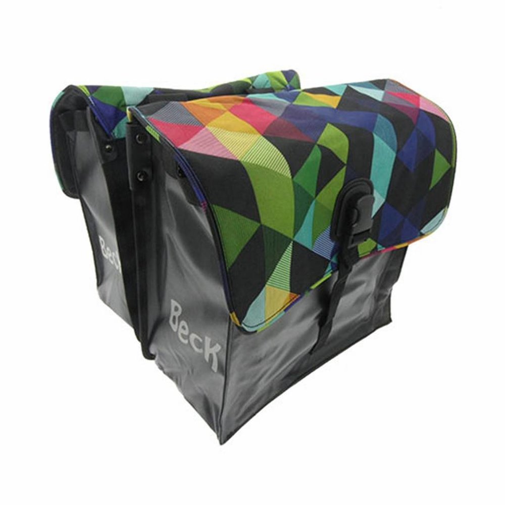 Beck Dubbele Fietstas Small Colored Triangles Beck Dubbele Fietstas Small Colored Triangles