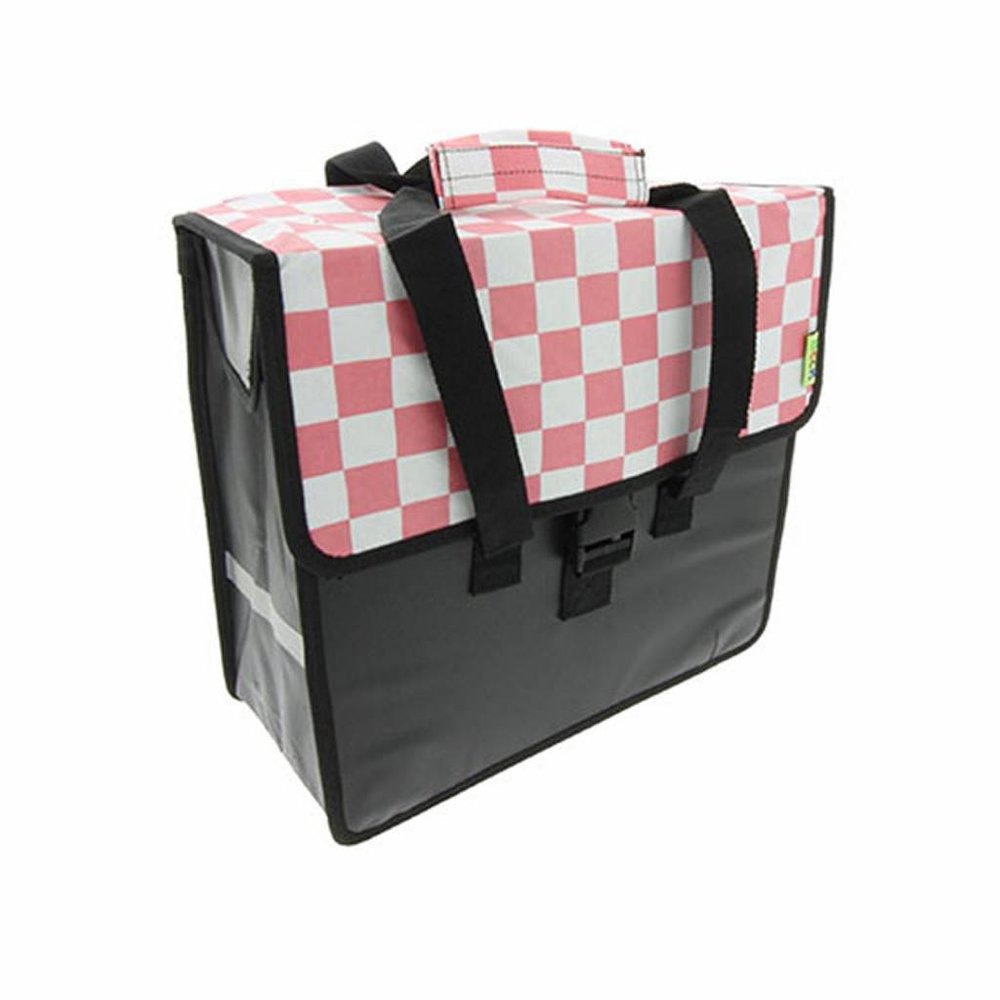 Beck Enkele Shopper Fietstas Pink Checker Beck Enkele Shopper Fietstas Pink Checker
