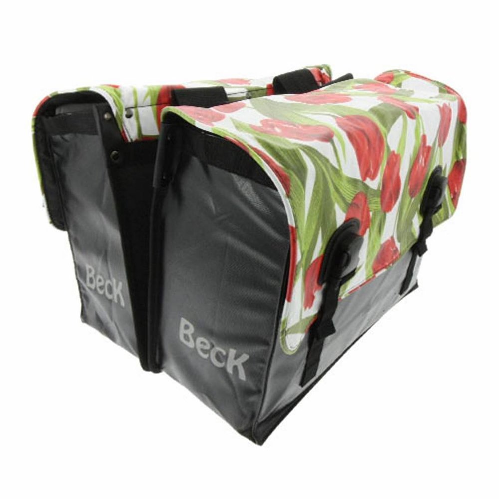 Beck Dubbele Fietstas Classic Tulips Red Beck Dubbele Fietstas Classic Tulips Red