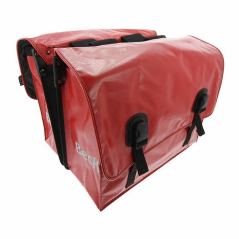 Beck Dubbele Fietstas Classic Robijn Rood Beck Dubbele Fietstas Classic Robijn Rood