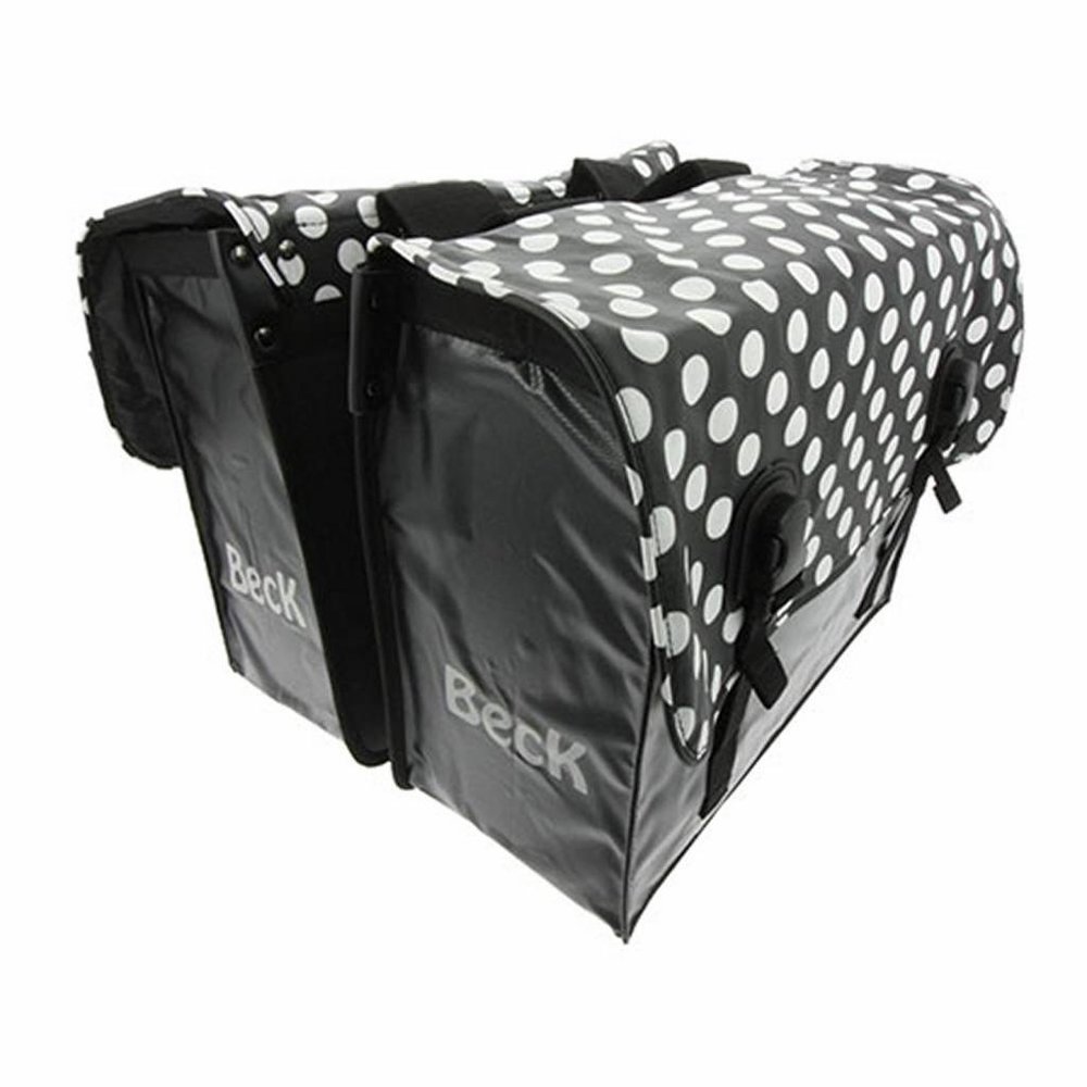 Beck Dubbele Fietstas Classic White Small Dots