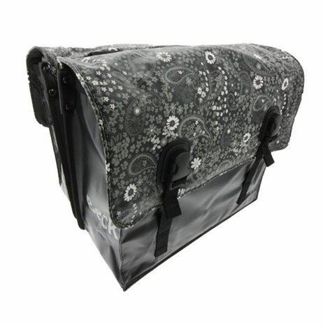 Beck Dubbele Fietstas Classic Blackish Pattern