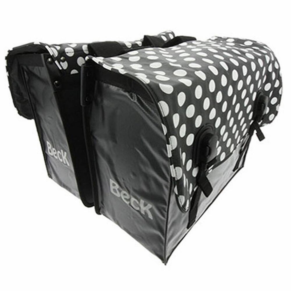 Beck Dubbele Fietstas Big White Small Dots Beck Dubbele Fietstas Big White Small Dots