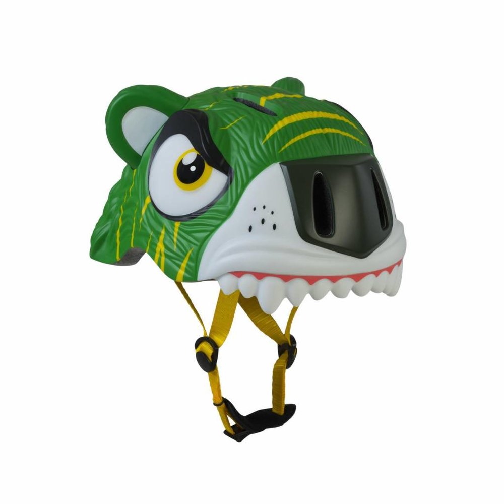 Crazy Safety Kinderhelm / Fietshelm Groene Tijger / Green Tiger Small 49-55 cm Crazy Safety Kinderhelm / Fietshelm Groene Tijger / Green Tiger Small 49-55 cm