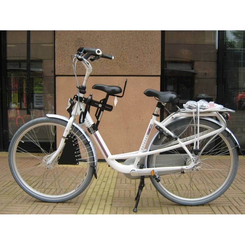 Zadel op Stang Model 4 voor een Damesfiets met enkele framebuis (Buiszadel)  - Fiets-stoeltje.nl