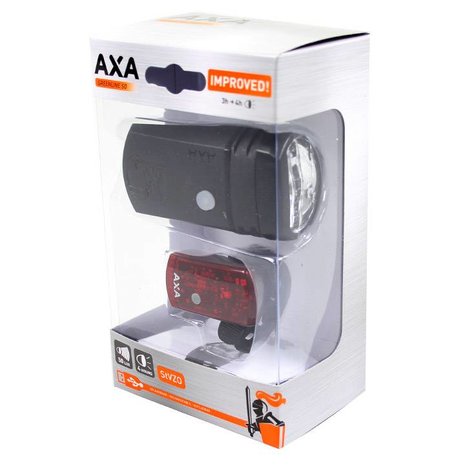 Axa verlichting set Greenline 50 Lux Usb Axa verlichting set Greenline 50 Lux Usb