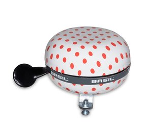 Basil bel Ding Dong 80mm Dots wt/rd Basil bel Ding Dong 80mm Dots wt/rd