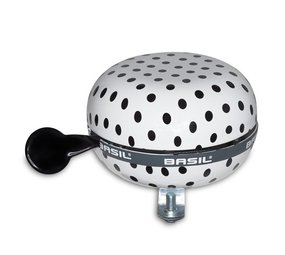 Basil bel Ding Dong 80mm Dots wt/zw Basil bel Ding Dong 80mm Dots wt/zw