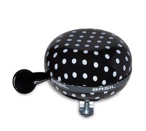 Basil bel Ding Dong 80mm Dots zw/wt Basil bel Ding Dong 80mm Dots zw/wt