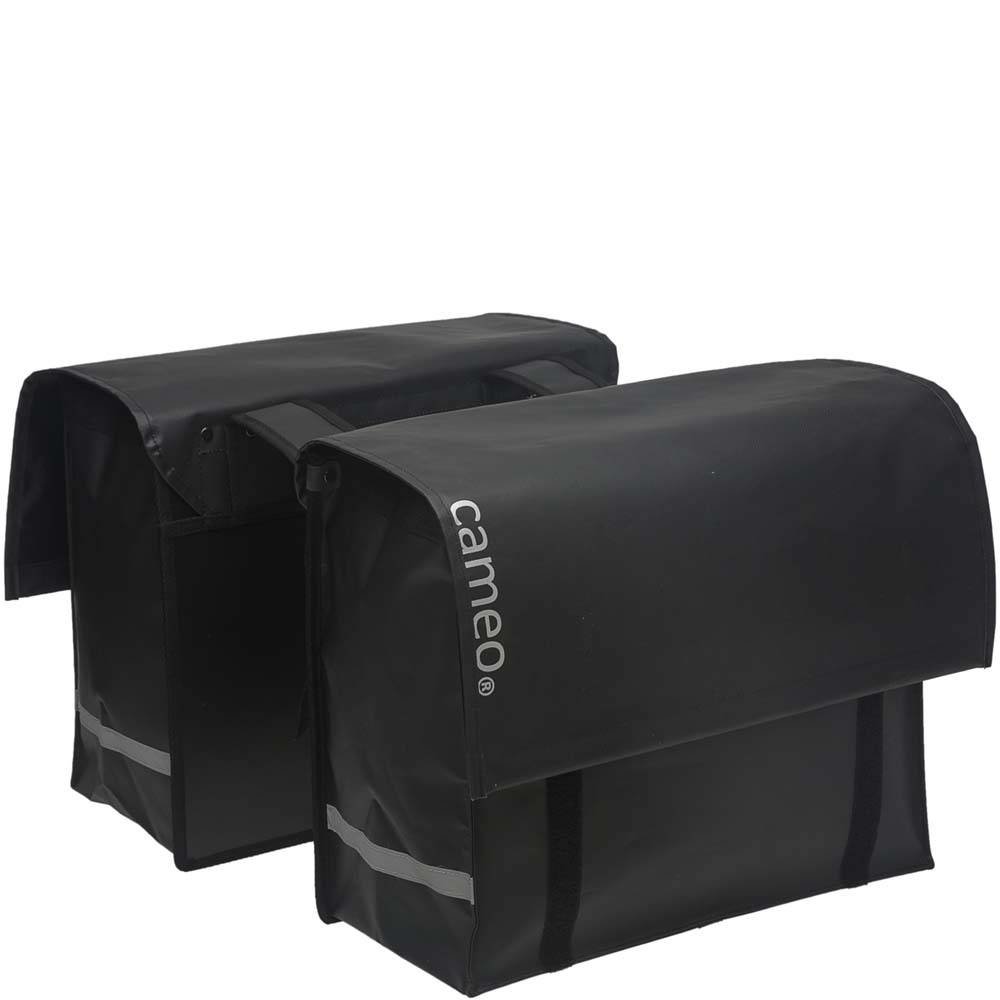 Cameo dubbele fietstas bisonyl Dull zw Cameo dubbele fietstas bisonyl Dull zw