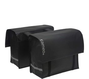 Cameo dubbele fietstas bisonyl Dull zw Cameo dubbele fietstas bisonyl Dull zw