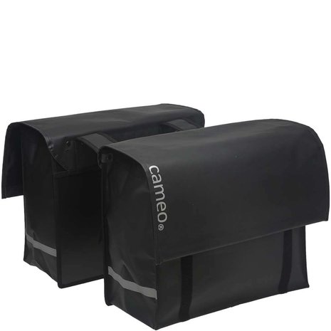 Cameo dubbele fietstas bisonyl Dull zw Cameo dubbele fietstas bisonyl Dull zw