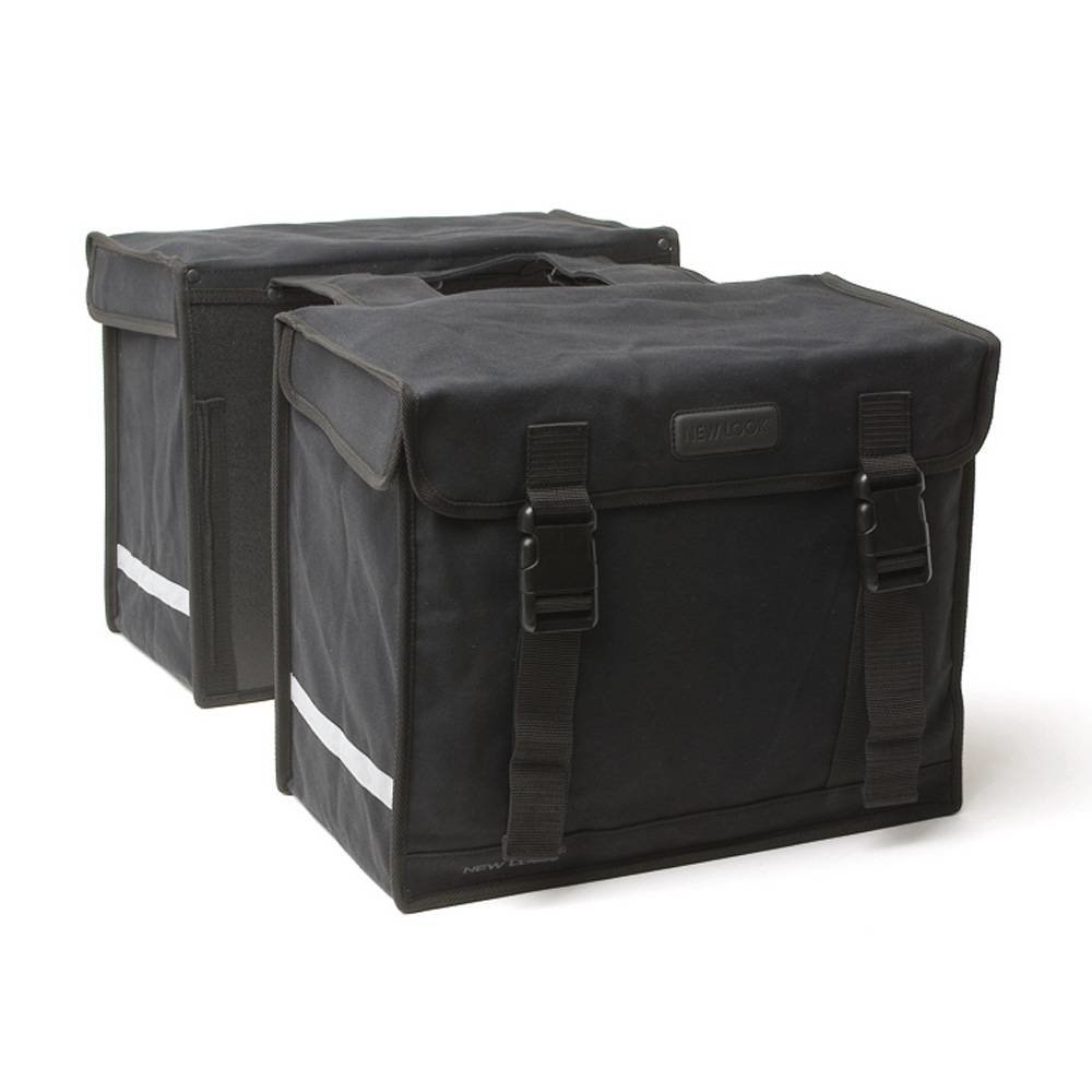 New Looxs dubbele fietstas 31 canvas zwart