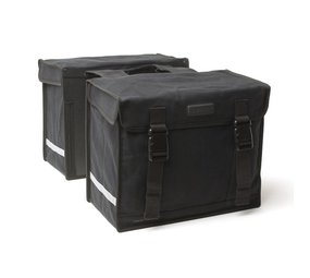 New Looxs dubbele fietstas 31 canvas zw New Looxs dubbele fietstas 31 canvas zw