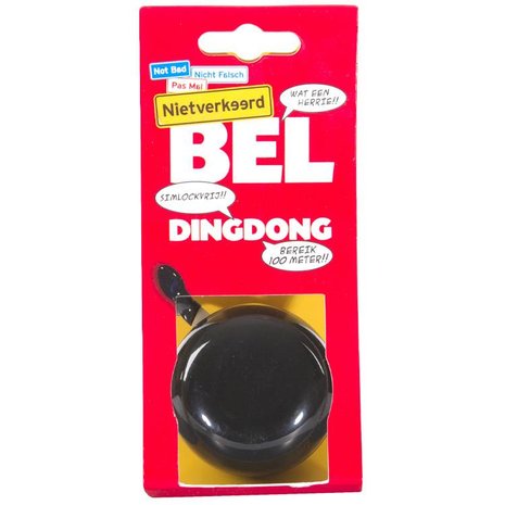 Niet verkeerd bel Ding Dong 60mm zw Niet verkeerd bel Ding Dong 60mm zw