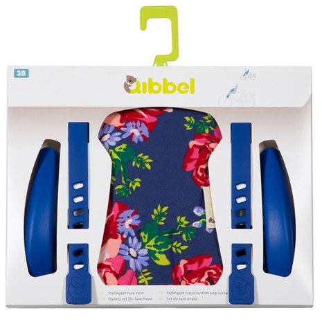 Qibbel stylingset luxe Roses blauw voor een voorzitje Qibbel stylingset luxe Roses blauw voor een voorzitje