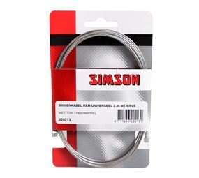 Simson bnkabel rem uni 2.35m RVS Simson bnkabel rem uni 2.35m RVS