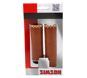 Simson handvatten set leer kort/lang br Simson handvatten set leer kort/lang br