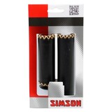 Simson handvatten set leer kort/lang zw Simson handvatten set leer kort/lang zw