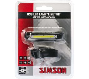 Simson koplamp Line led usb 8 lux Simson koplamp Line led usb 8 lux