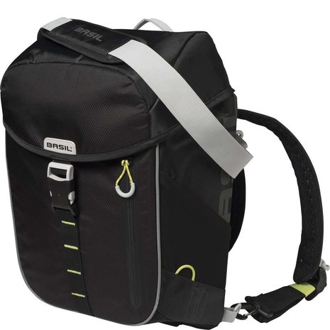 Basil daypack tas Miles black lime Basil daypack tas Miles black lime
