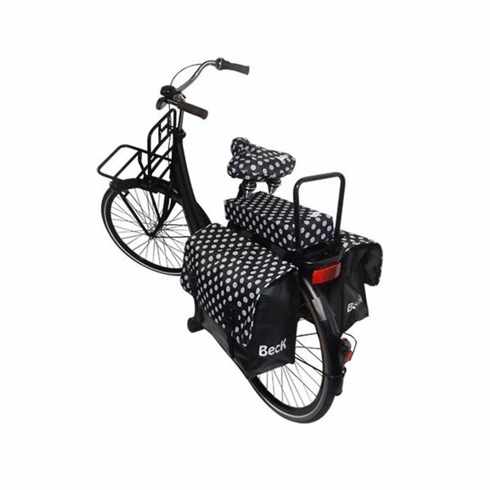 Beck Dubbele Fietstas Big White Small Dots Beck Dubbele Fietstas Big White Small Dots