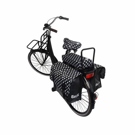 Beck Dubbele Fietstas Big White Small Dots Beck Dubbele Fietstas Big White Small Dots