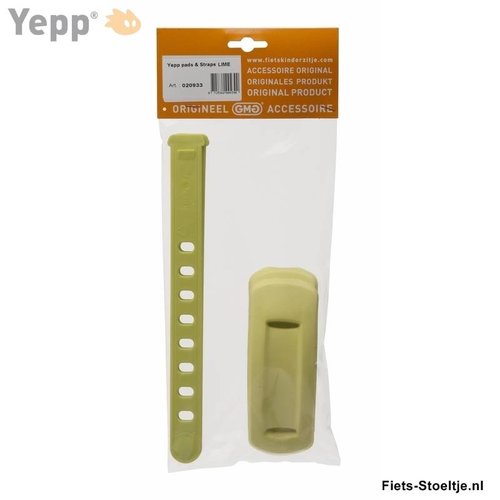 Thule Yepp gordelpads + voetriempjes lime Thule Yepp gordelpads + voetriempjes lime
