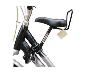 Zadel op Stang voor een Damesfiets met aluminium dubbel frame (Buiszadel) -  Fiets-stoeltje.nl