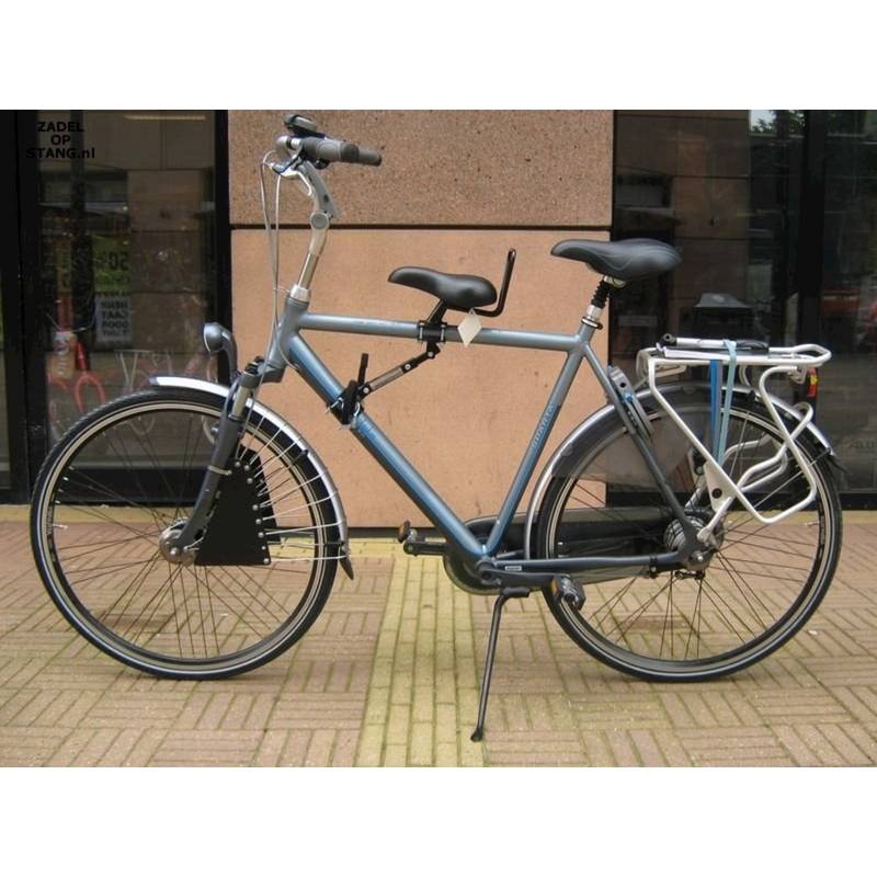 Zadel op Stang voor een Herenfiets met oversized frame (Buiszadel)