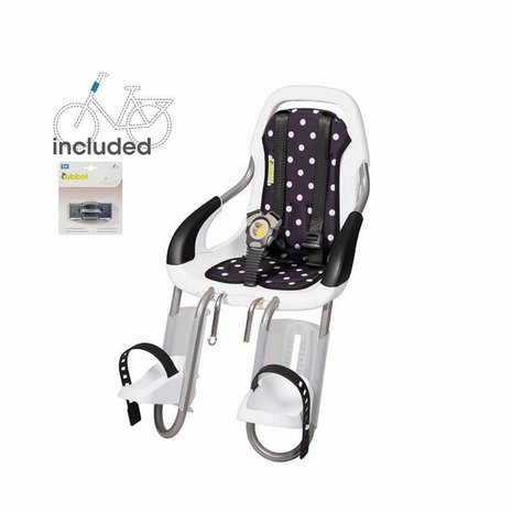 Qibbel voorzitje wit stuurpen bevestiging Dot Black Qibbel voorzitje wit stuurpen bevestiging Dot Black