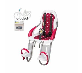 Qibbel voorzitje wit stuurpen bevestiging Dot Red Qibbel voorzitje wit stuurpen bevestiging Dot Red